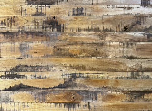 Natural decaying rustic wood plank texture, with natural corrosion and timber color, coated semi gloss finish. Rustic old wood seamless texture.