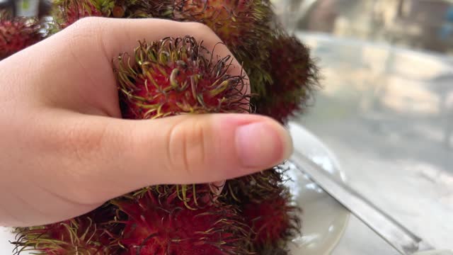 Closeup of rambutan fruit Indian Ayurveda Medicated Fruits