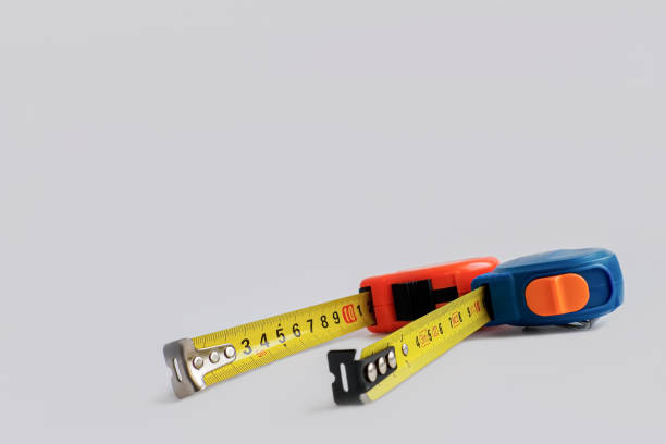 istock The measuring instrument is a meter. A construction tool on a white background. The copy space 2123049951