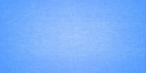 Vector illustration of Ice hockey rink vector illustration. sports design. Flat style. Ice texture. Hockey field on a blue background with markup