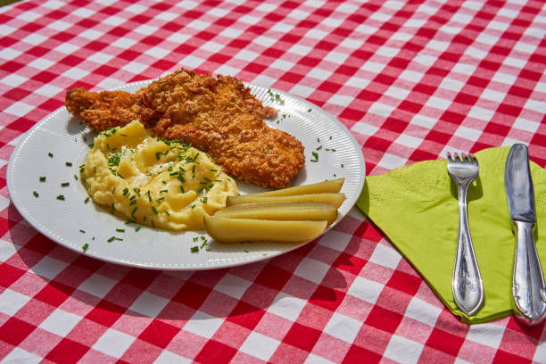 Deep fried chicken escalope or schnitzel.