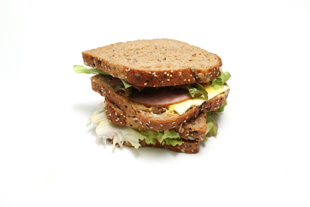 Organic sandwich isolated on a white background.