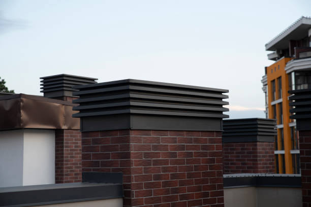 Modern metal chimney for ventilation