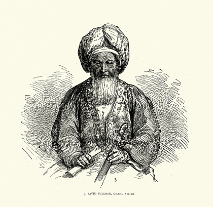 Vintage illustration, Sayyid Suleiman, Grand Vizier of Zanzibar, 1872, 19th Century