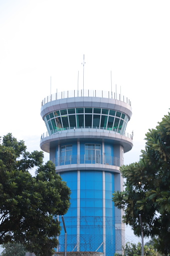 Tower building for controlling flights