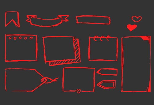 Notepad Display Frame Frames For Notes And Highlighting In Text Frame In The Form Of A ...