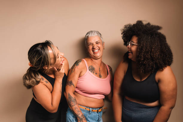 istock Women with different bodies laughing together 2123600892