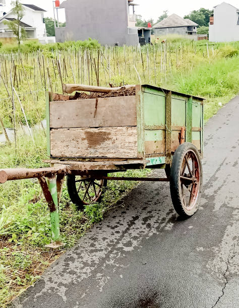 istock Wooden cart 2123601727