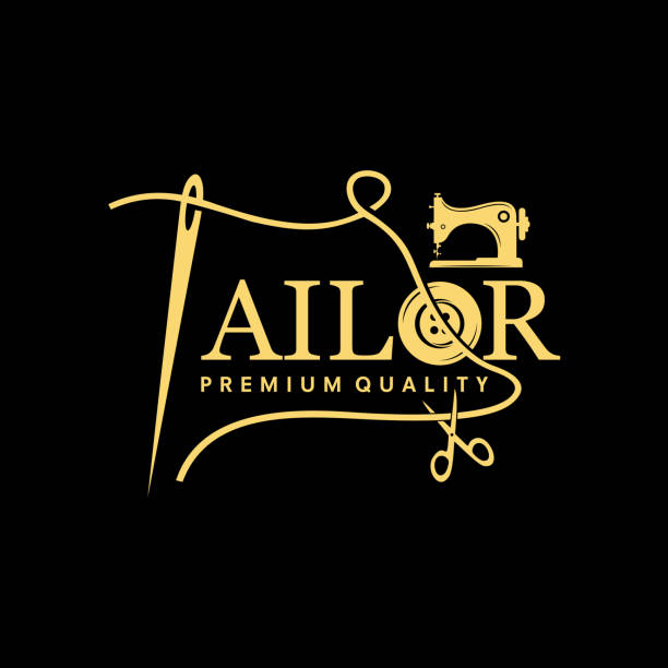 creative tailor logo symbol vector illustration design