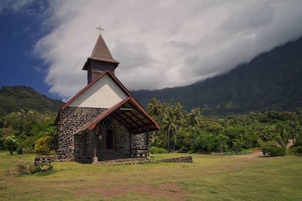 istock Church in Hiva Oa 2123651727