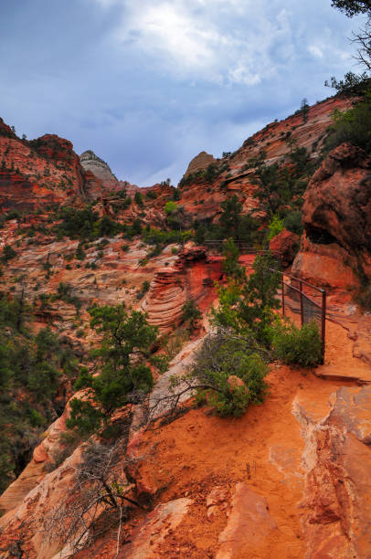 istock Cloudy afternoon on the Canyon Overlook trail 2123742445