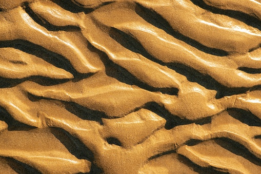 Texture of ridges in sand