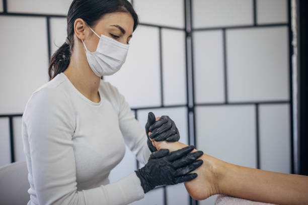 istock Professional Pedicure: Foot Massage in Salon 2123780721