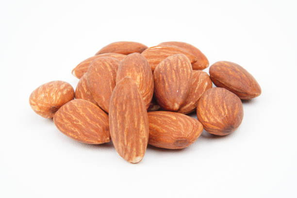 istock Almond Nuts Isolated on White Background 2123800446