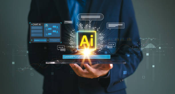 istock AI help analysis business concept. Artificial intelligence technology assistance in futuristic daily life, customer service. Businessman use Smartphone AI application. Modern technology to help work 2123811705