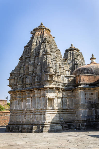 istock ancient temple dome unique architecture with bright blue sky at morning 2123903696