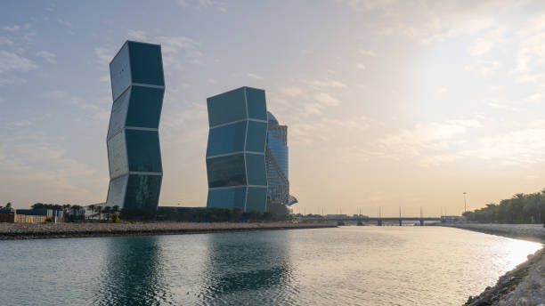 istock lusail marina corniche in qatar, with a park 2123952823