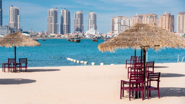 istock Katara family beach in Doha 2123954884