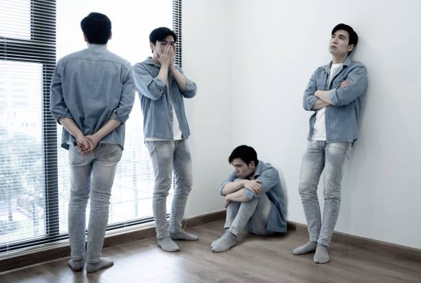 Young Asian man at home