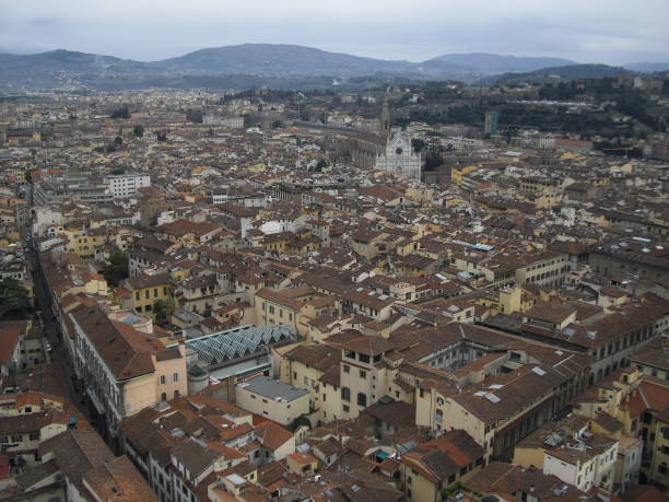 Aerial view of Florence, Italy from Duomo