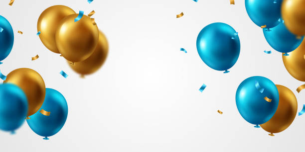 istock elegant blue balloon background For decorating festive events Vector illustration 2124267001