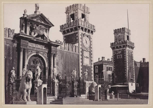 istock Historical view of Venice, Italy, original photograph, published ca. 1870 2124270688