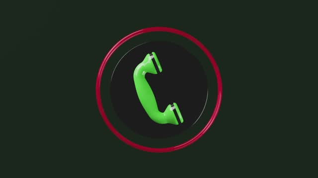 Incoming call ring or phone ring tone isolated. 3d render illustration, alpha channel