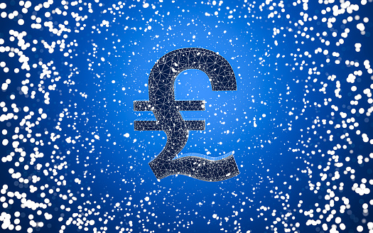 Pound Symbol on Snowy Background