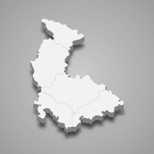 istock 3d isometric map of Olomouc is a region of Czech Republic 2124334111