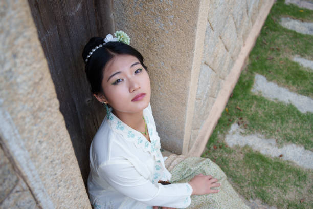 girl sitting on the threshold
