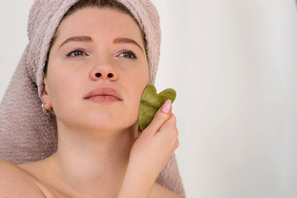 istock Facial skincare with natural stone 2124389999