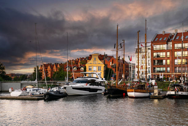 istock River pier and yachts in Gdansk, Poland 2124435901