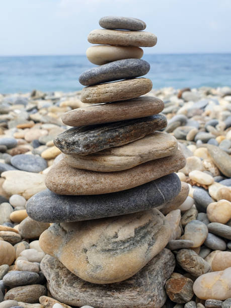 a stone tower by the sea