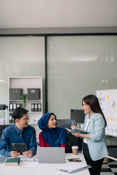 istock Those who work hard, win in the conference room new startup project 2124476132