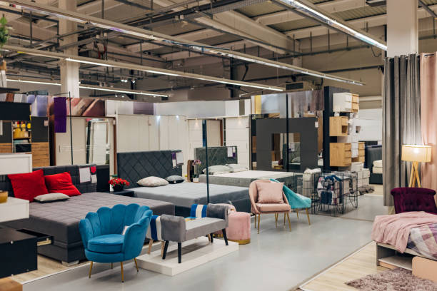 istock Different types of beds on display in a department store 2124489288