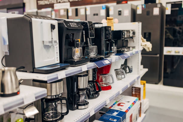 istock A huge selection of coffee machines in the electronics store 2124490893