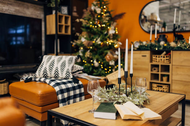 istock A living room set with Christmas decorations on display in a department store 2124496609