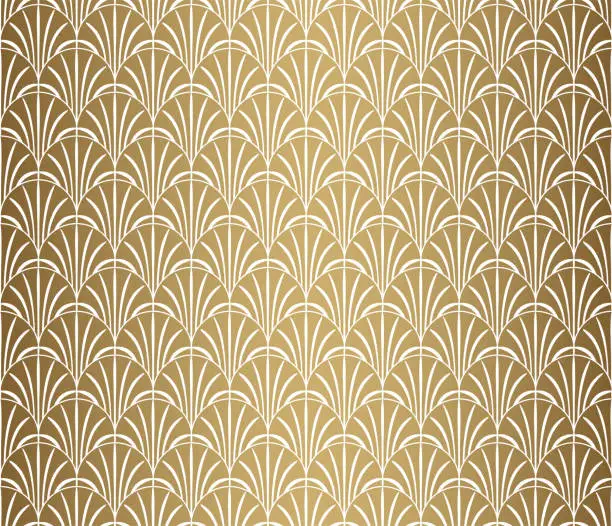 Vector illustration of Nice Art Deco Gold Pattern