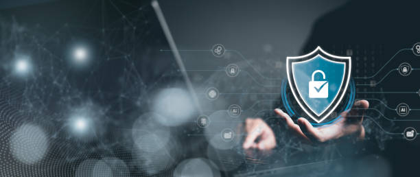 istock Cyber security and data protection technology idea. Businessman use computer laptop to protect business financial data with virtual network connection. Smart cybersecurity solution for cyber attack. 2124660319