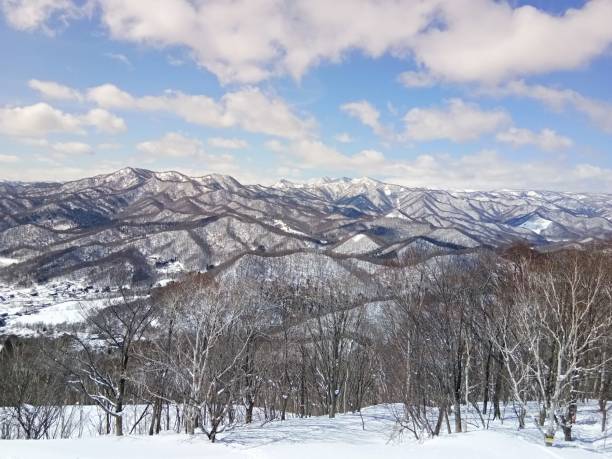 istock snowy landscape from mountain Moiwa, Sapporo, Japan 2124695989