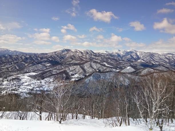 istock snowy landscape from mountain Moiwa, Sapporo, Japan 2124697548