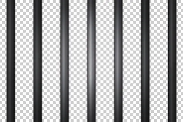 Vector illustration of Prison Jail Bars Vector Illustration