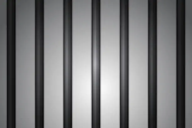 Vector illustration of Prison Jail Bars Vector Illustration