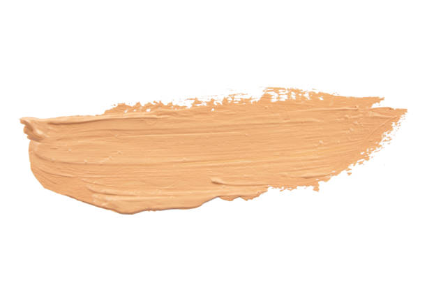istock Textured peach color brush strokes isolated on white background 2124723301