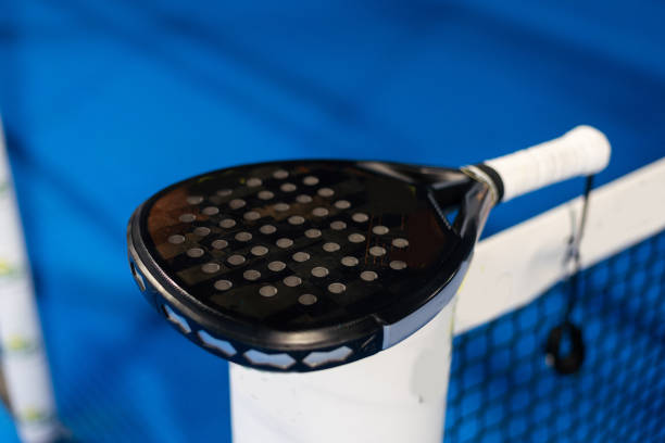 istock paddle rackets on the playing court 2124742981