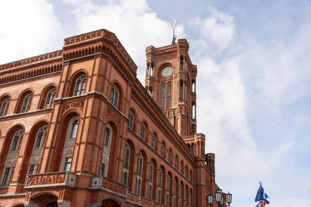 istock Red Town Hall at Alexanderplatz, Berlin, Germany. 2124758621