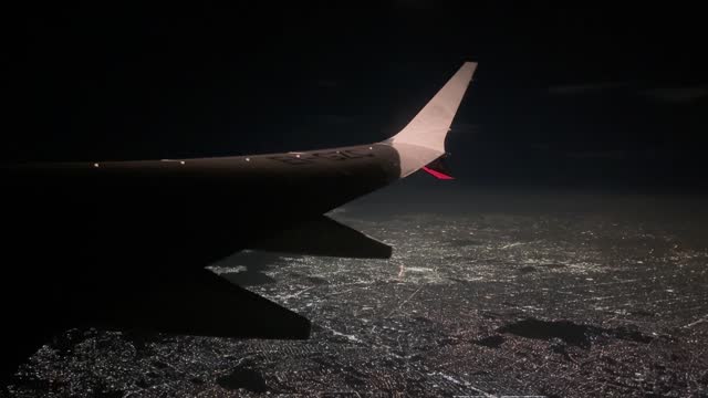 Shot of plane over mexico city