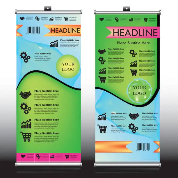 Vector illustration of Rollup banner template
