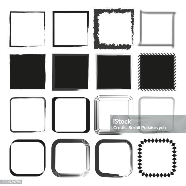 Frame Doards Design Collection Of Various Square Frames Set Of Simple Borders Modern Frame ...