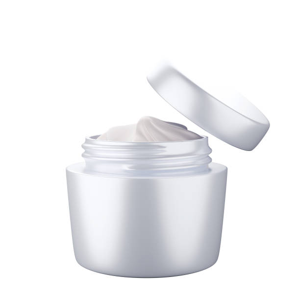 istock White Freckle Face Cream has a soft white cream texture 3D. 2124986250